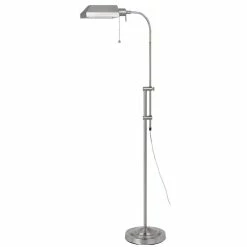 Promo ๐ฏ Cal Lighting Pharmacy 10" Adjustable Durable Metal Floor Lamp In Silver ๐