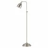 Best Sale 🎁 Cal Lighting Pharmacy 11" Durable Metal Floor Lamp With Foot Switch In Silver 🛒 -Henn&Hart shop 1332501 1 L