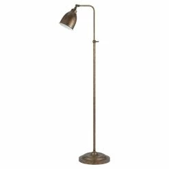 Discount 👍 Cal Lighting Pharmacy 11" 3-way Durable Metal Floor Lamp In Rust Brown 😉