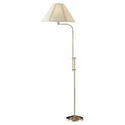 Cheap 🌟 Cal Lighting 19" Mid-Century 3-way Metal Floor Lamp In Antique Brass 🔥