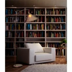 Cheapest 🔔 Cal Lighting 18.5" Metal And Mica Arc Floor Lamp With Cone Shade In Rust Brown 😍 -Henn&Hart shop 1332572 2 L