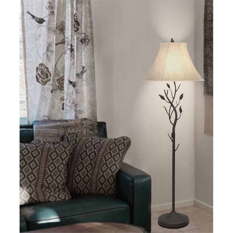 Cheapest ✨ Cal Lighting 17" Transitional Metal Floor Lamp With Leaf Design In Black 🎉 4 Cheapest ✨ Cal Lighting 17" Transitional Metal Floor Lamp With Leaf Design In Black 🎉 - Image 2