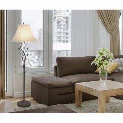 Cheapest ✨ Cal Lighting 17" Transitional Metal Floor Lamp With Leaf Design In Black 🎉 8 Cheapest ✨ Cal Lighting 17" Transitional Metal Floor Lamp With Leaf Design In Black 🎉 -Henn&Hart shop 1332672 2 L