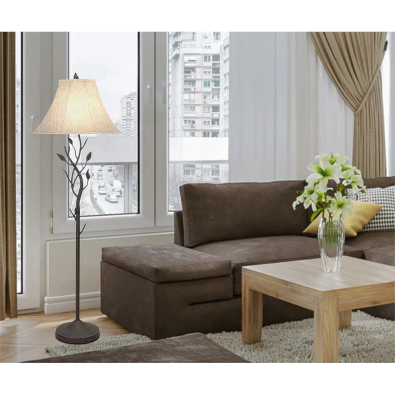 Cheapest ✨ Cal Lighting 17" Transitional Metal Floor Lamp With Leaf Design In Black 🎉 5 Cheapest ✨ Cal Lighting 17" Transitional Metal Floor Lamp With Leaf Design In Black 🎉 - Image 3