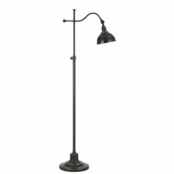 Cheapest 🤩 Cal Lighting 11.5" Metal Floor Lamp With Adjustable Pole In Oil Rubbed Bronze 🛒 -Henn&Hart shop 1345808 L
