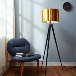 Deals 👏 Teamson Design Versanora Romanza Tripod Floor Lamp In Gold ✔️