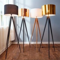 Top 10 🥰 Teamson Design Versanora Romanza Tripod Metal Floor Lamp In Copper 🛒 -Henn&Hart shop 1380734 3 L