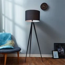 Best Sale 😍 Teamson Design Versanora Romanza Tripod Floor Lamp In Black 🌟