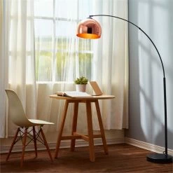 Brand new ๐ Teamson Design Versanora Arquer Arc Floor Lamp In Copper And Black ๐คฉ