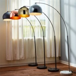 Best deal 🧨 Teamson Design Versanora Arquer Arc Floor Metal Lamp In Black 🤩 -Henn&Hart shop 1380742 3 L