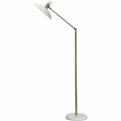 Outlet 😀 Renwil Troilus Floor Lamp In Polished Brass 🥰