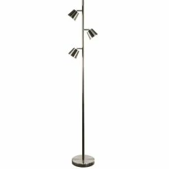 Hot Sale 👏 Dainolite Metal Modern 3 Light Modern Satin Chrome Floor Lamp 💯