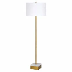 Top 10 ✨ Maklaine Floor Lamp In Antique Gold And White ✨