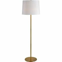Discount 🎁 Renwil Modern Glamour Radison Metal Floor Lamp In Antique Brass ✨