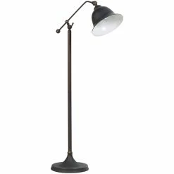 Discount 😀 Bowery Hill Bell Shaped Floor Lamp In Dark Bronze 💯