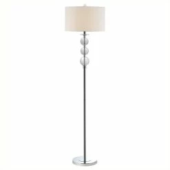 Budget 🌟 Hawthorne Collections Hawthorne Collection Crystal Glass Globe Floor Lamp With White Shade 💯