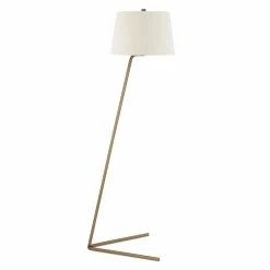 Outlet 😍 Henn&Hart 19" Brass Metal/Fabric Floor Lamp 🤩