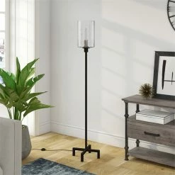 New 🧨 Henn&Hart 13" Blackened Bronze Metal/Glass Floor Lamp 😉 -Henn&Hart shop 1922581 5 L