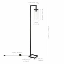 Best reviews of 🎉 Henn&Hart 11" Blackened Bronze Metal/Glass Floor Lamp ⭐ -Henn&Hart shop 1922584 14 L