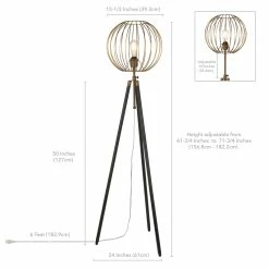 Cheapest 😀 Henn&Hart 24" Antique Brass Finish Metal Floor Lamp ⭐ -Henn&Hart shop 1922585 8 L