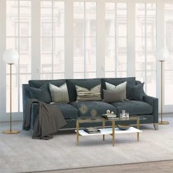 Deals 💯 Henn&Hart 12" Brass Metal/Plastic Floor Lamp 🎁 -Henn&Hart shop 1922589 4 L