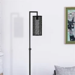 Flash Sale 🎁 Henn&Hart 15" Blackened Bronze Metal/Metal Mesh Floor Lamp 🥰 -Henn&Hart shop 1922592 5 L