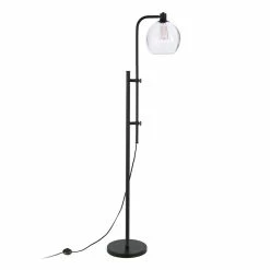 Best Sale 😍 Henn&Hart 18" Blackened Bronze Metal/Glass Floor Lamp 🥰