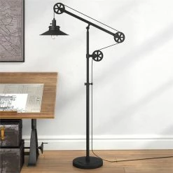 Coupon 🥰 Henn&Hart 40" Blackened Bronze Metal Floor Lamp 🌟 -Henn&Hart shop 1922603 1 L