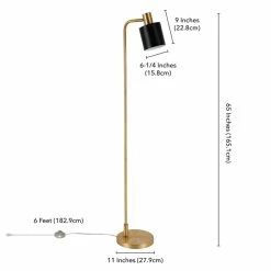 Brand new 👏 Henn&Hart 15" Brass Metal Floor Lamp 🌟 -Henn&Hart shop 1922604 8 L