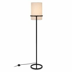 Cheapest 🤩 Henn&Hart 12" Blackened Bronze Metal/Fabric Floor Lamp 😍 -Henn&Hart shop 1941307 9 L