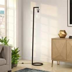 Hot Sale 🧨 Henn&Hart 13" Blackened Bronze Metal/Glass Floor Lamp ✨ -Henn&Hart shop 1974862 2 L
