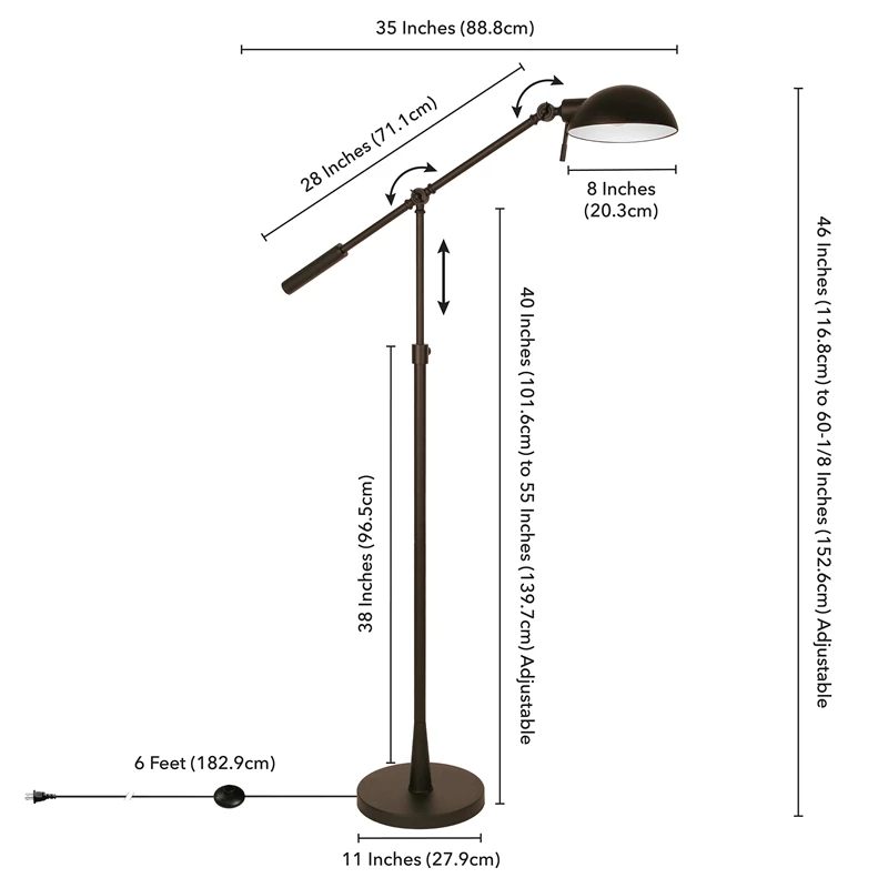 Brand new ๐ Henn&Hart 35" Blackened Bronze Metal Floor Lamp ๐ 7 Brand new ๐ Henn&Hart 35" Blackened Bronze Metal Floor Lamp ๐ - Image 5