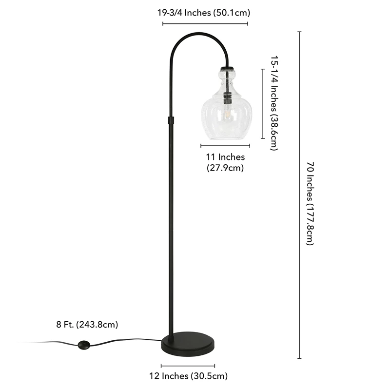 Budget ๐ฅ Henn&Hart 12" Blackened Bronze Metal/Glass Floor Lamp ๐ 7 Budget ๐ฅ Henn&Hart 12" Blackened Bronze Metal/Glass Floor Lamp ๐ - Image 5