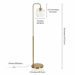 Discount 😉 Henn&Hart 12" Brass Metal/Glass Floor Lamp 👍 20 Discount 😉 Henn&Hart 12" Brass Metal/Glass Floor Lamp 👍 -Henn&Hart shop 1984763 4 L