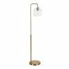 Discount 😉 Henn&Hart 12" Brass Metal/Glass Floor Lamp 👍