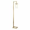 Budget 🔔 Henn&Hart 11" Brass Metal/Glass Floor Lamp 😀