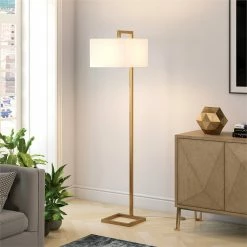 Hot Sale 🥰 Henn&Hart 16" Brass Metal/Fabric Floor Lamp ✨ 16 Hot Sale 🥰 Henn&Hart 16" Brass Metal/Fabric Floor Lamp ✨ -Henn&Hart shop 1984771 3 L