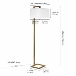Hot Sale 🥰 Henn&Hart 16" Brass Metal/Fabric Floor Lamp ✨ 17 Hot Sale 🥰 Henn&Hart 16" Brass Metal/Fabric Floor Lamp ✨ -Henn&Hart shop 1984771 4 L