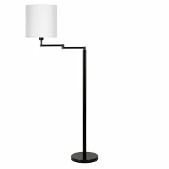 Outlet ⭐ Henn&Hart 23" Blackened Bronze Metal/Fabric Floor Lamp 😍 -Henn&Hart shop 1984774 3 L