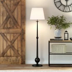 Best reviews of 💯 Henn&Hart 17" Blackened Bronze Metal/Fabric Floor Lamp 🎁 -Henn&Hart shop 1984859 10 L