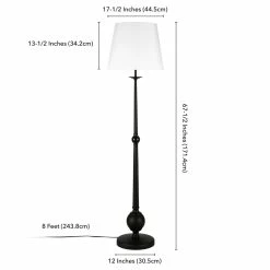 Best reviews of 💯 Henn&Hart 17" Blackened Bronze Metal/Fabric Floor Lamp 🎁 -Henn&Hart shop 1984859 4 L