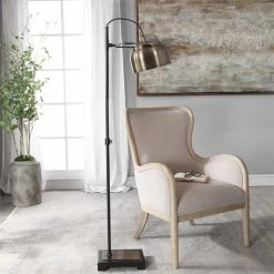 Best deal 🎁 Uttermost Bessemer Industrial Floor Lamp In Antique Brass 👏 -Henn&Hart shop 2000463 11 L