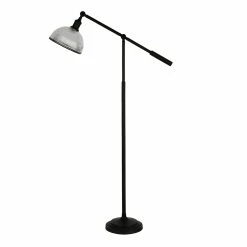Wholesale ⭐ Henn&Hart 32" Blackened Bronze Metal/Ribbed Glass Floor Lamp ⭐ -Henn&Hart shop 2005384 10 L