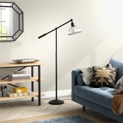 Wholesale ⭐ Henn&Hart 32" Blackened Bronze Metal/Ribbed Glass Floor Lamp ⭐ -Henn&Hart shop 2005384 3 L