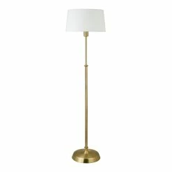 Best deal 🎁 Henn&Hart 16" Brass Metal/Fabric Floor Lamp 👏