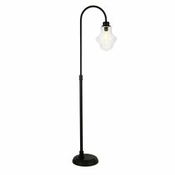 Cheap 🎁 Henn&Hart 12" Blackened Bronze Metal/Glass Floor Lamp ⭐ -Henn&Hart shop 2005387 2 L