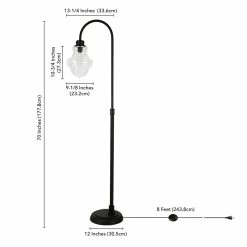 Cheap 🎁 Henn&Hart 12" Blackened Bronze Metal/Glass Floor Lamp ⭐ -Henn&Hart shop 2005387 4 L