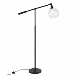 Top 10 🌟 Pemberly Row 60.62" Adjustable Metal Seeded Glass Floor Lamp In Blackened Bronze 😀 -Henn&Hart shop 2014356 8 L