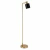 Cheapest 🛒 Pemberly Row Industrial Metal Brass Base Floor Lamp With Black Metal Shade 👏 2 Cheapest 🛒 Pemberly Row Industrial Metal Brass Base Floor Lamp With Black Metal Shade 👏 -Henn&Hart shop 2014358 L