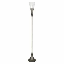 Best reviews of 🔥 Pemberly Row Torchiere Metal Aged Floor Lamp In Gray 👏